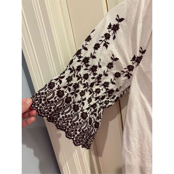 Ulla Johnson Roza Floral Embroidered Tassel Cotton Boho Dress Size 0 - Picture 2 of 8